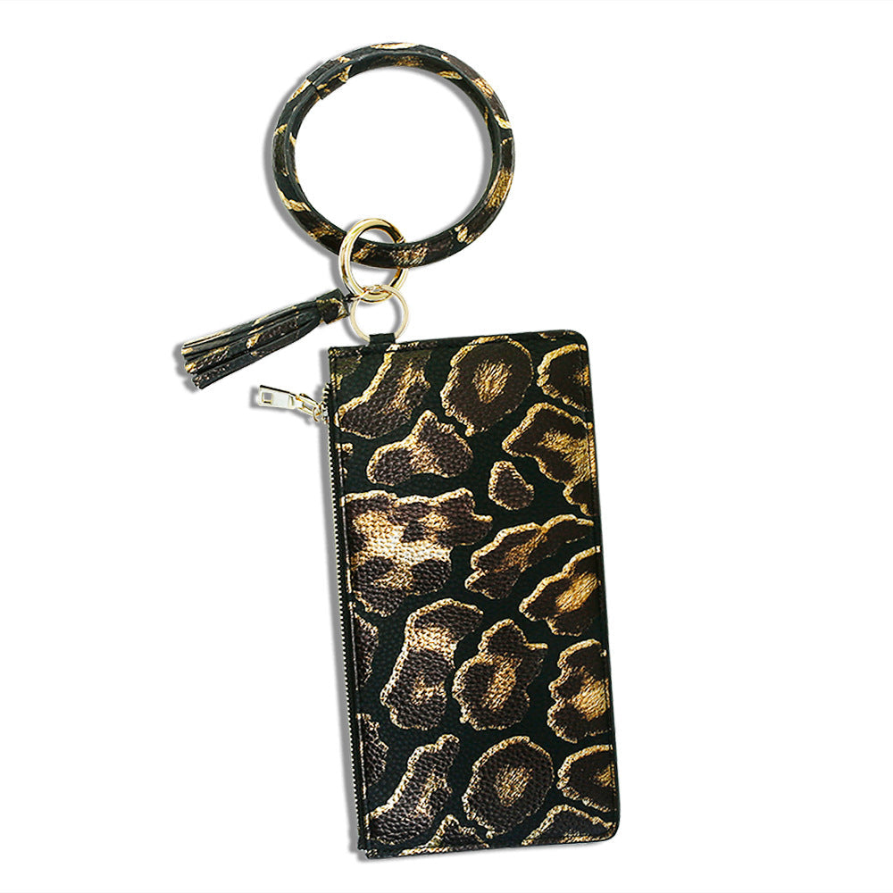 Venta al por mayor Cartera de llavero de muñeca de cuero PU