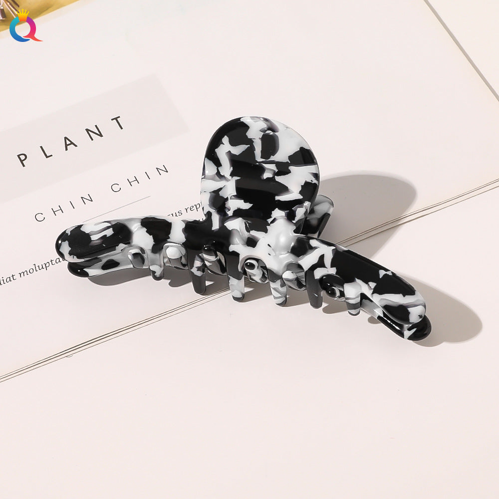 Wholesale Vintage Black and White Butterfly Acetate Hair Clips