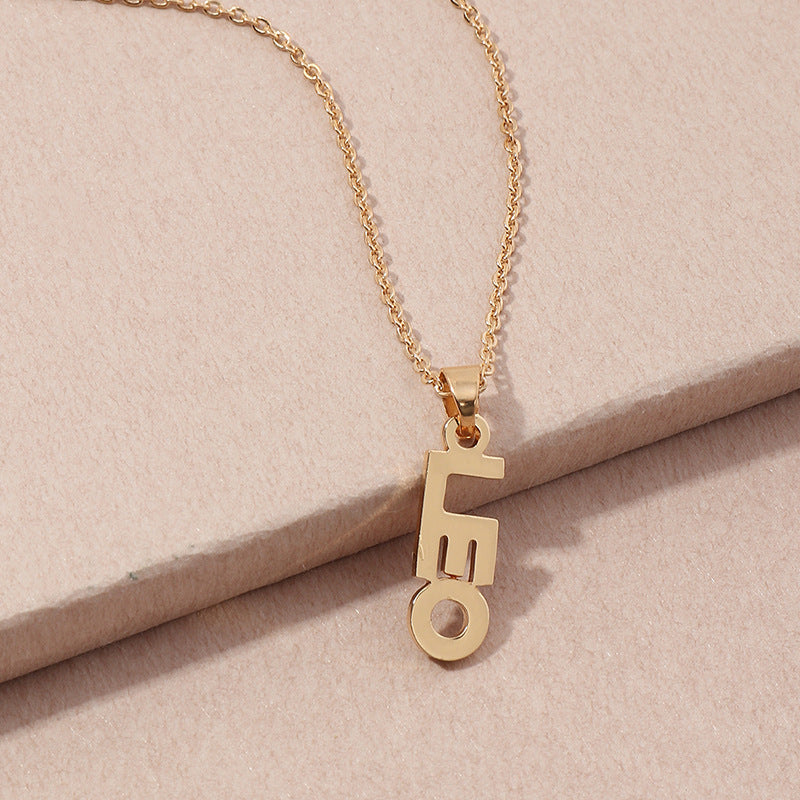 Wholesale English Version Twelve Constellation Necklace Alloy