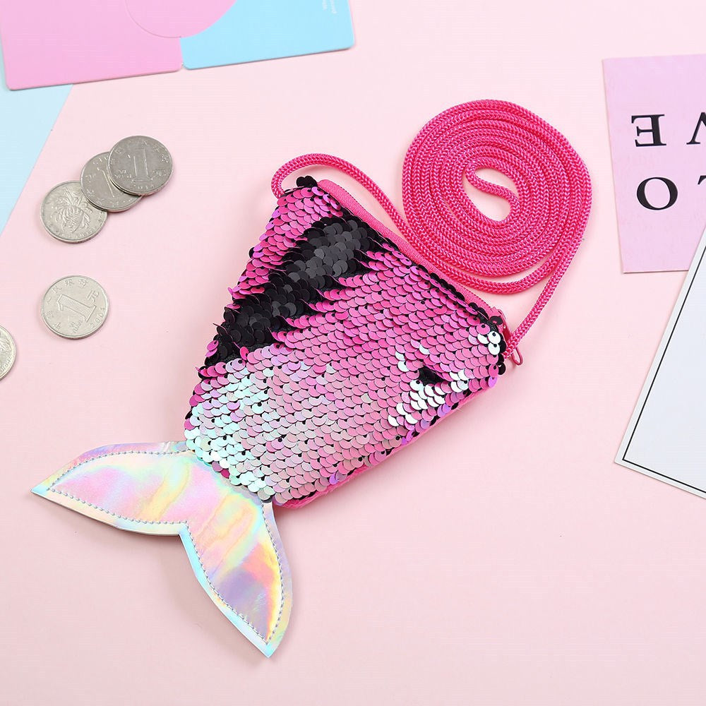 Wholesale Polyester Kids Mermaid Sequin Small Wallet
