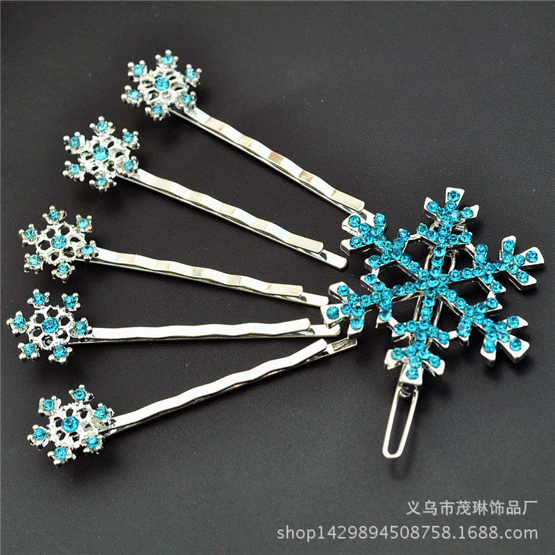 Wholesale Diamond Studded Alabaster Hair Clips Set of Six