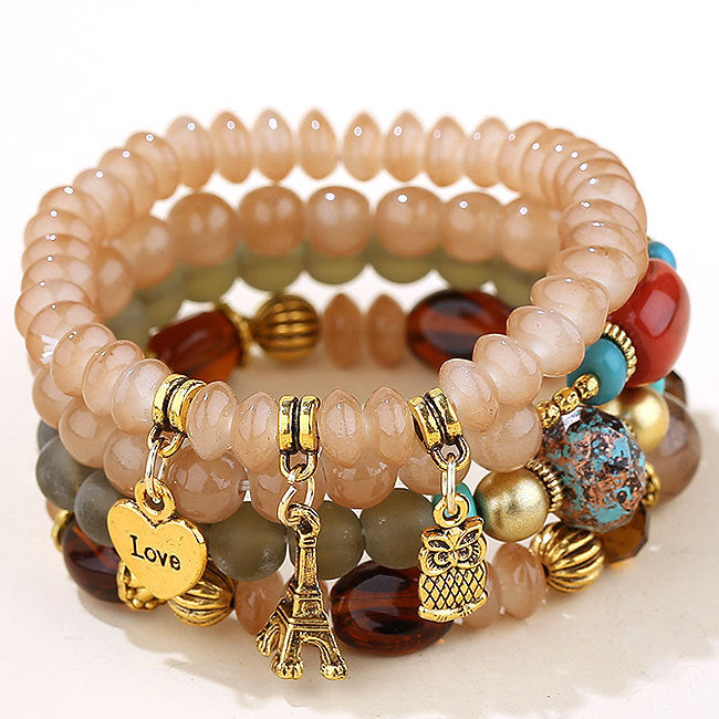 Wholesale Metal Candy Beads Multilayer Bracelet