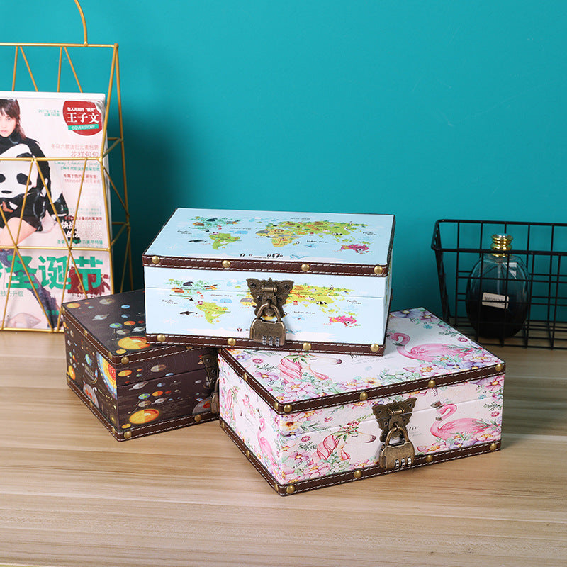 Wholesale European Style Wooden Storage Box with Lock
