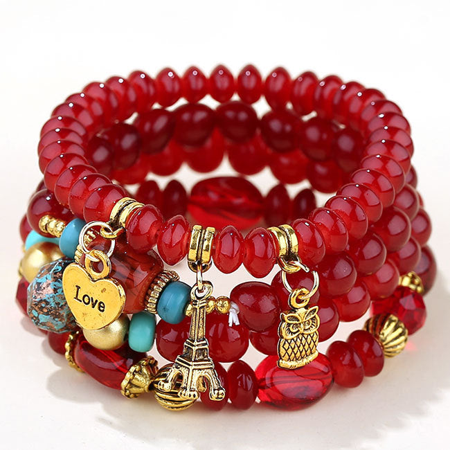 Wholesale Metal Candy Beads Multilayer Bracelet