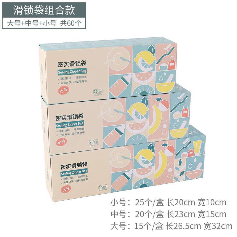 Bolsas plásticas al por mayor del almacenamiento de la comida de la hebilla de la cerradura de la diapositiva