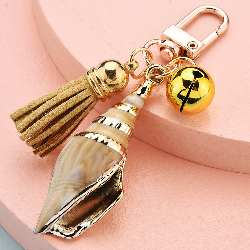 Wholesale Conch Tassel Metal Keychains