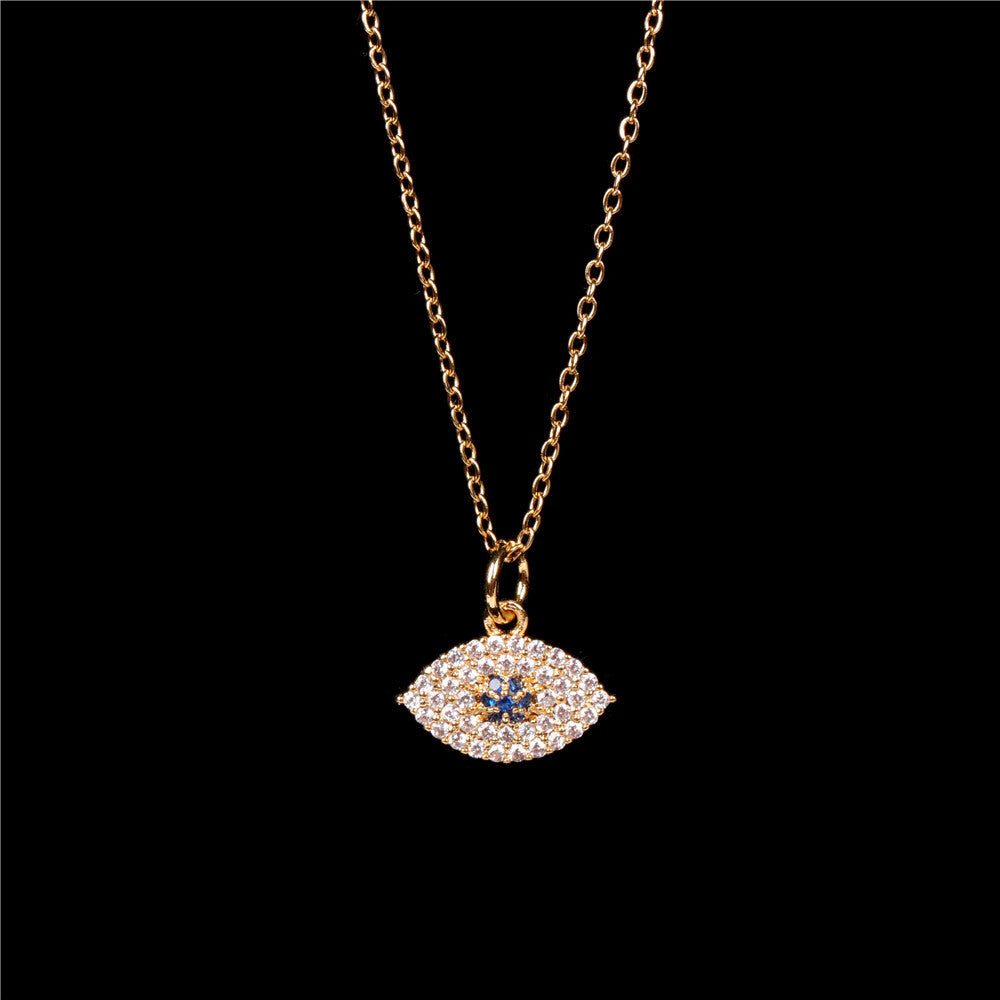 Wholesale Copper Devil Eye Diamond Necklace