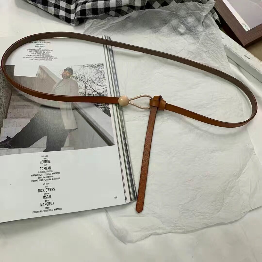 Wholesale Alloy Suit Fine Leather Versatile Knotted Decorative Ladies Belt