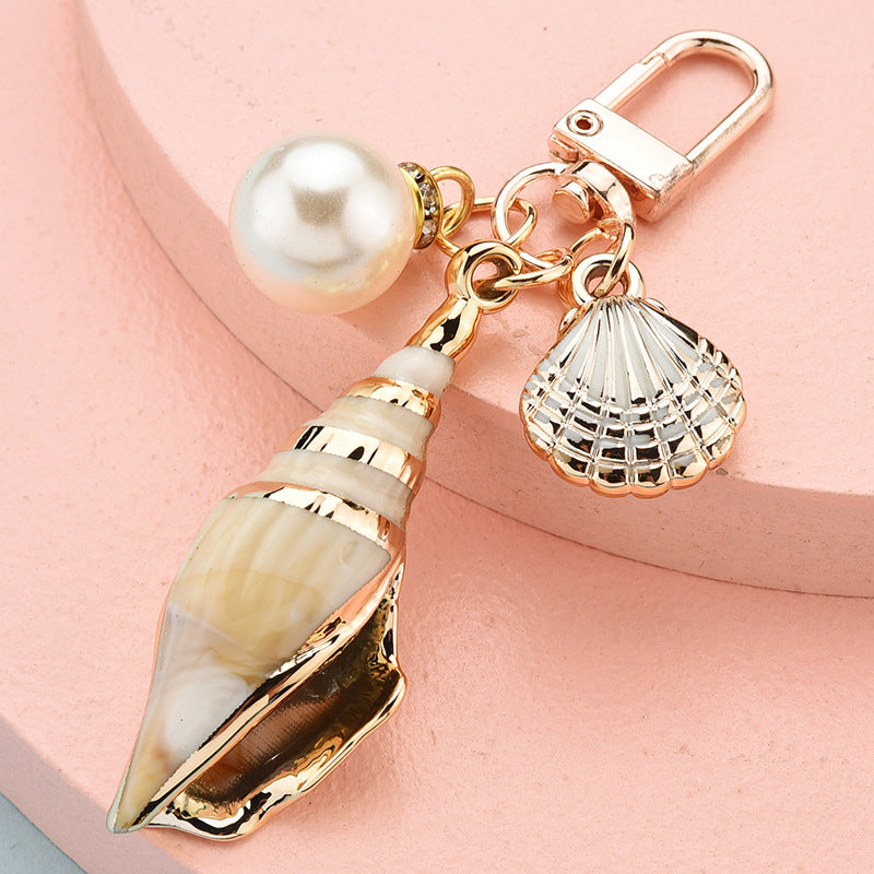 Wholesale Conch Tassel Metal Keychains