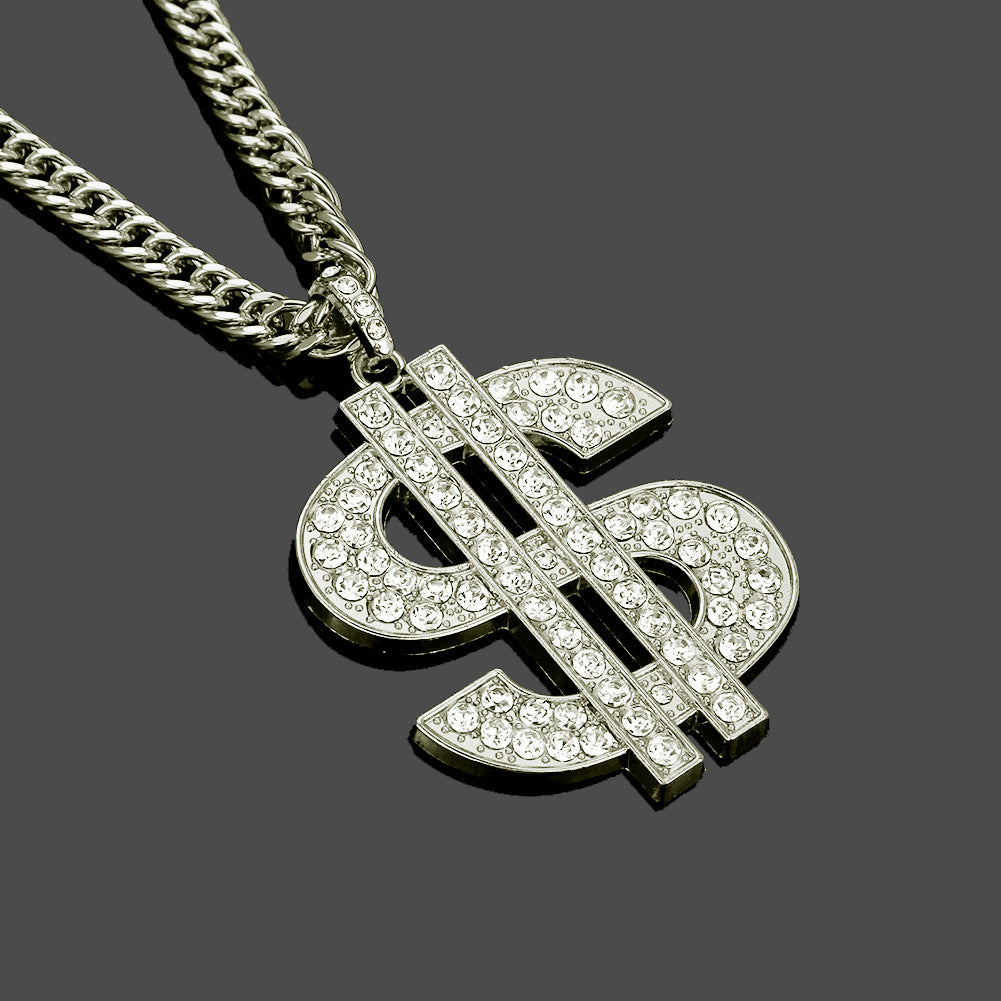 Wholesale US Dollar Gold Pendant Alloy Necklace