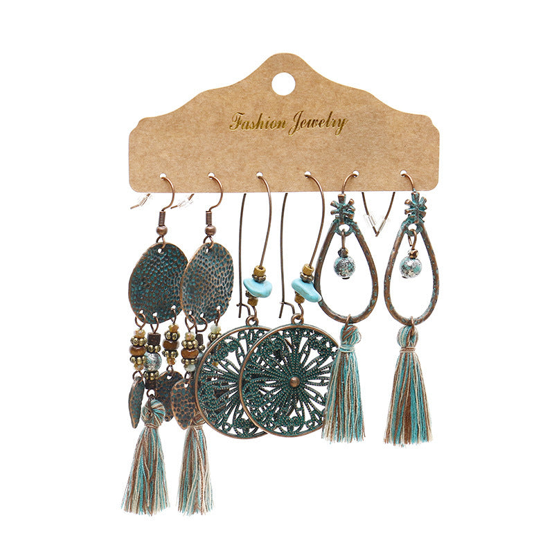 Joyas al por mayor Pendientes de aleación étnica bohemia