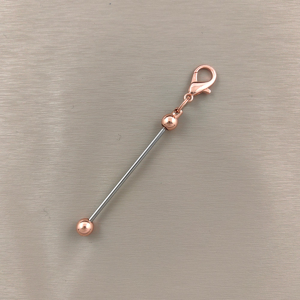 Wholesale Beadable Bar Mini Metal DIY Beadable Keychains
