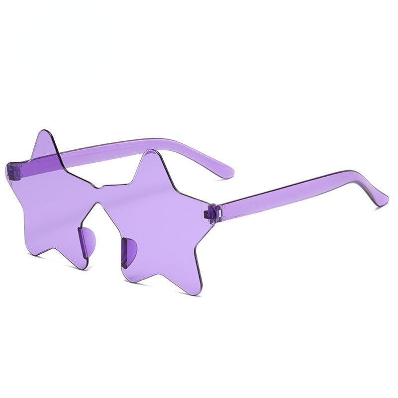 Wholesale Kids Frameless Pentagram Plastic Sunglasses