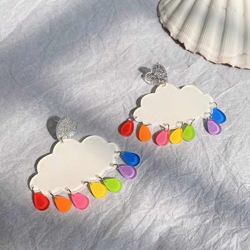 Wholesale Acrylic Earrings Umbrella Cloud Lightning
