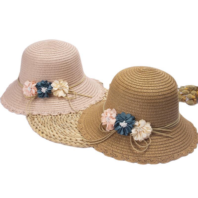 Wholesale Straw Foldable Kids Bucket Hat
