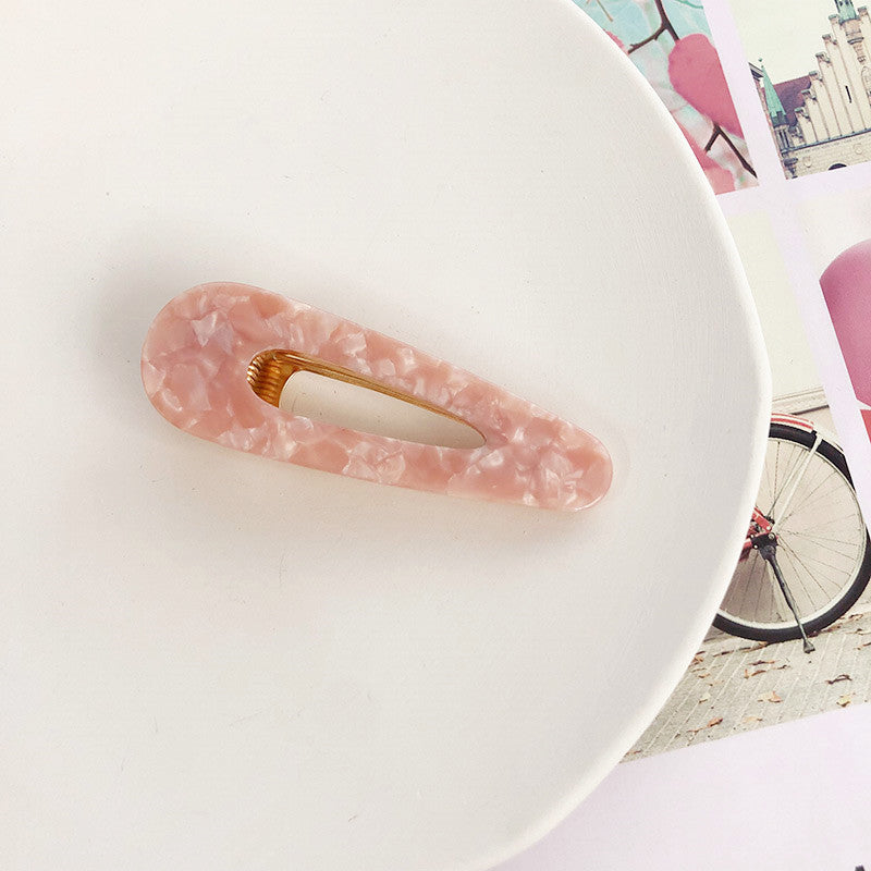 Wholesale Water Drop Square Acetate Plate Hair Clip 10PCS