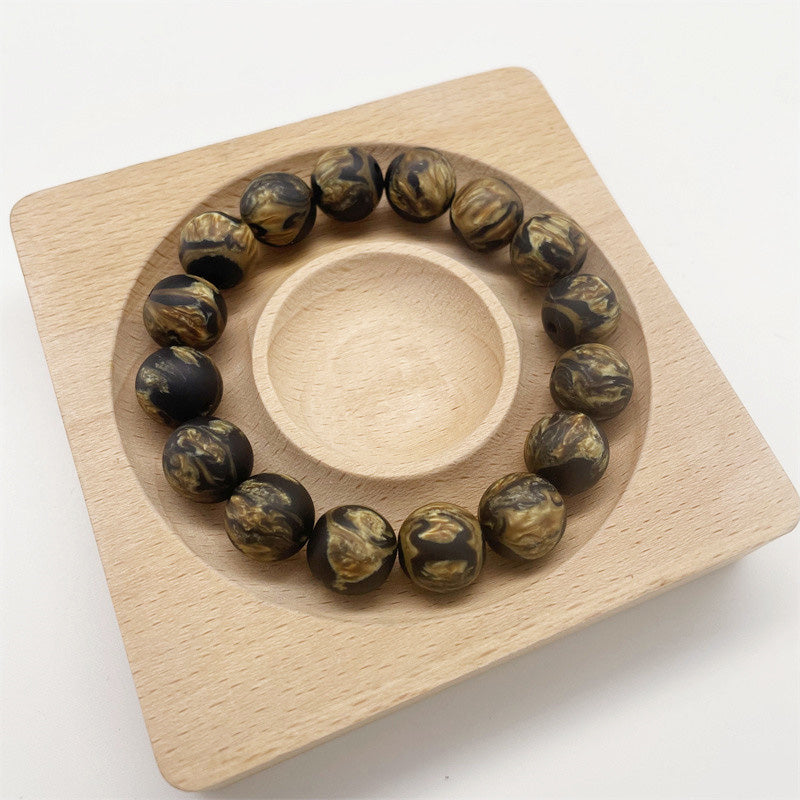 Wholesale 20pcs Beads Resin 12mm Double Color Straight Hole Streamer Bead  OLY-BDS-XH003