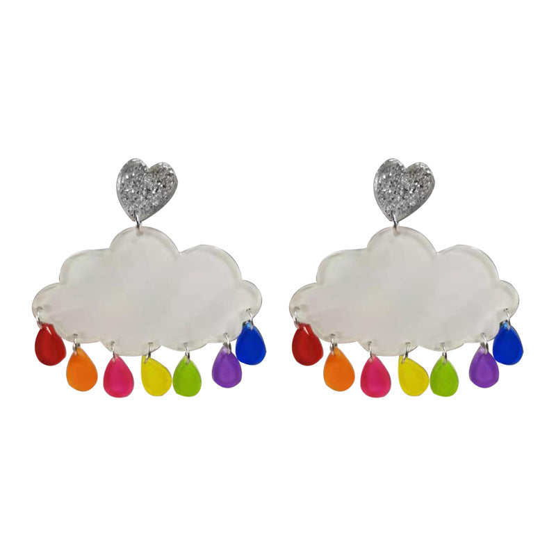 Wholesale Acrylic Earrings Umbrella Cloud Lightning