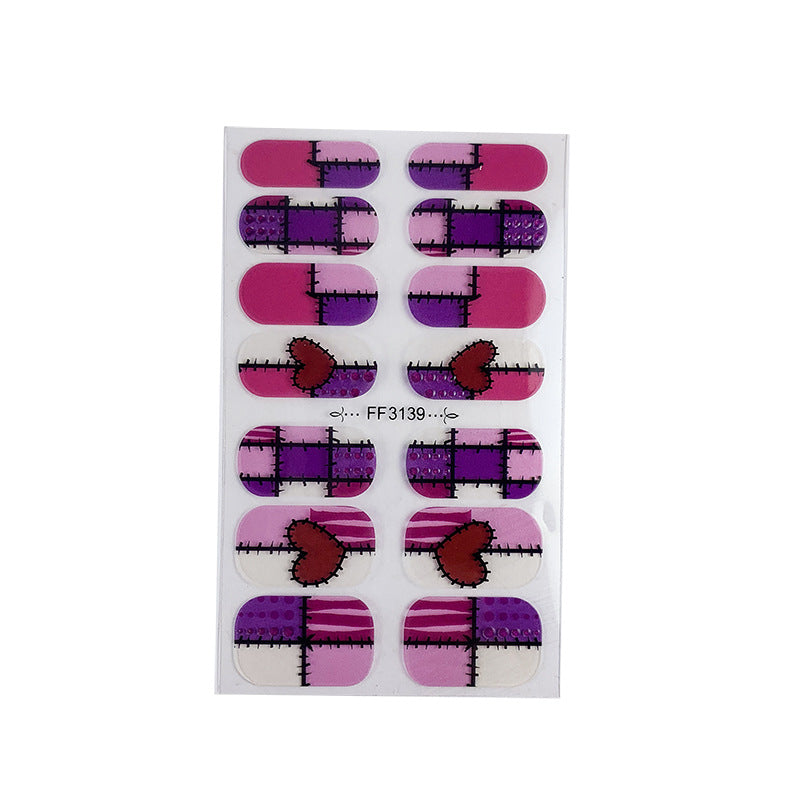 Pegatinas de uñas oscuras de dibujos animados de plástico de Halloween al por mayor