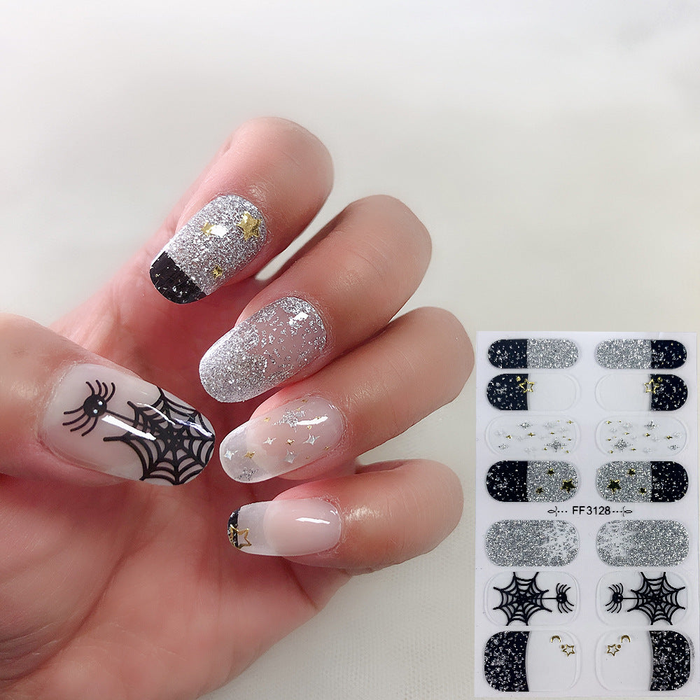 Pegatinas de uñas oscuras de dibujos animados de plástico de Halloween al por mayor