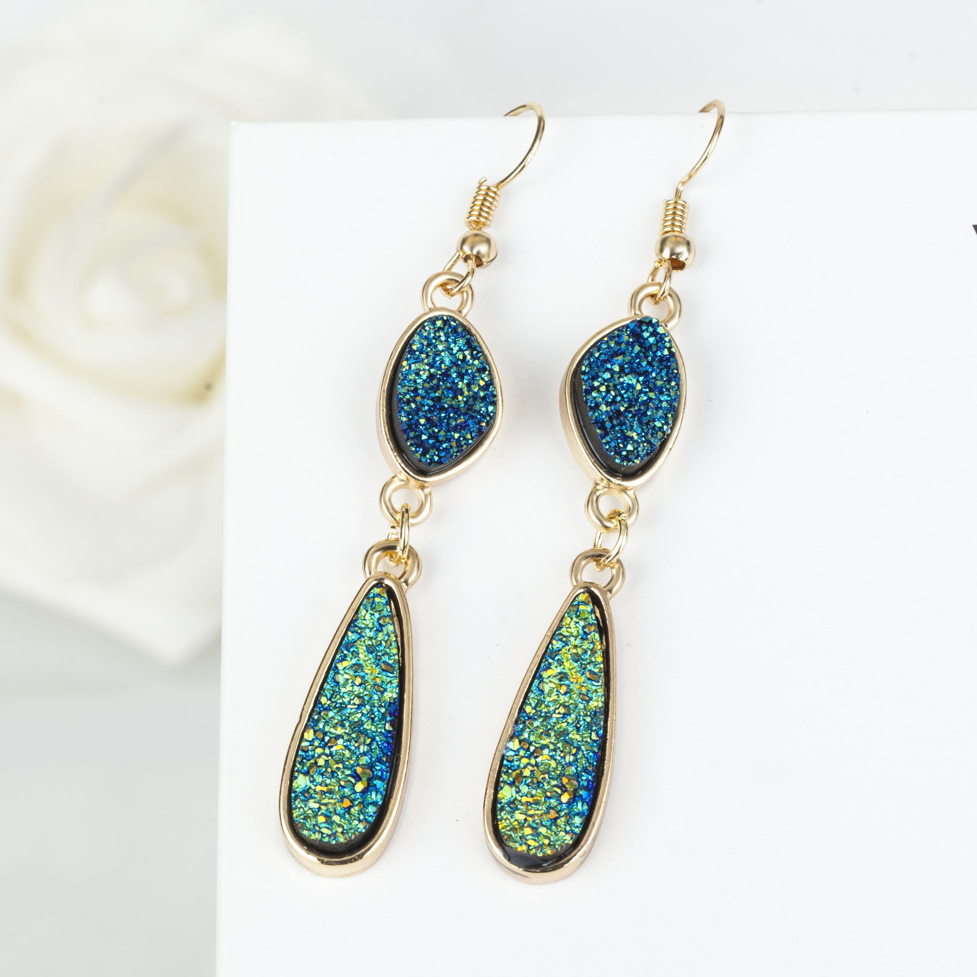 Wholesale Drops Resin Teeth Alloy Earrings