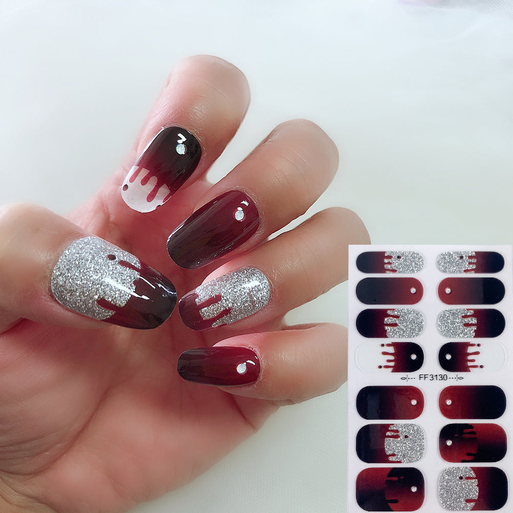 Pegatinas de uñas oscuras de dibujos animados de plástico de Halloween al por mayor