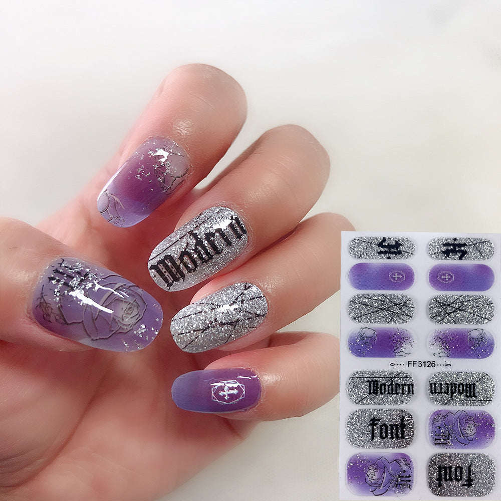 Pegatinas de uñas oscuras de dibujos animados de plástico de Halloween al por mayor