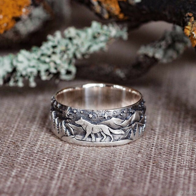 Wholesale Vintage Wolf Alloy Rings