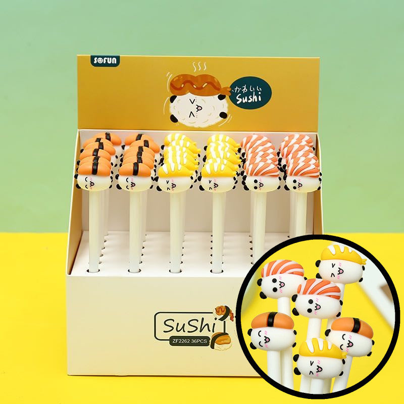 Wholesale Silicone Sushi Ballpoint Pens 36pcs/box