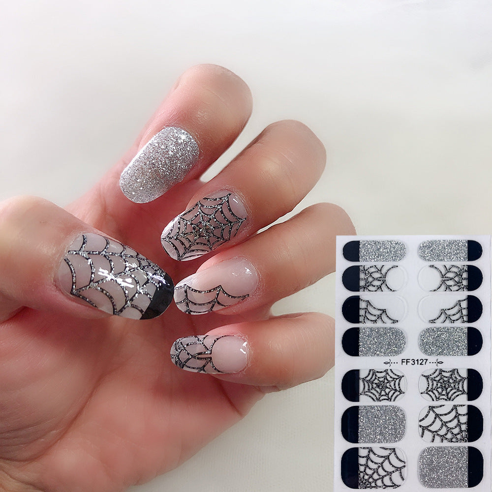 Pegatinas de uñas oscuras de dibujos animados de plástico de Halloween al por mayor