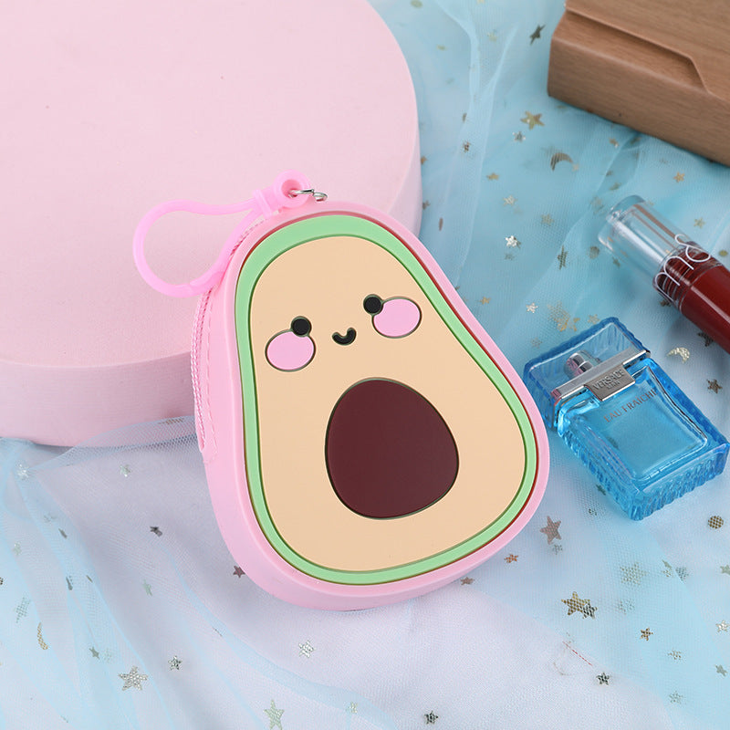 Wholesale Avocado Silicone Coin Purse Keychain