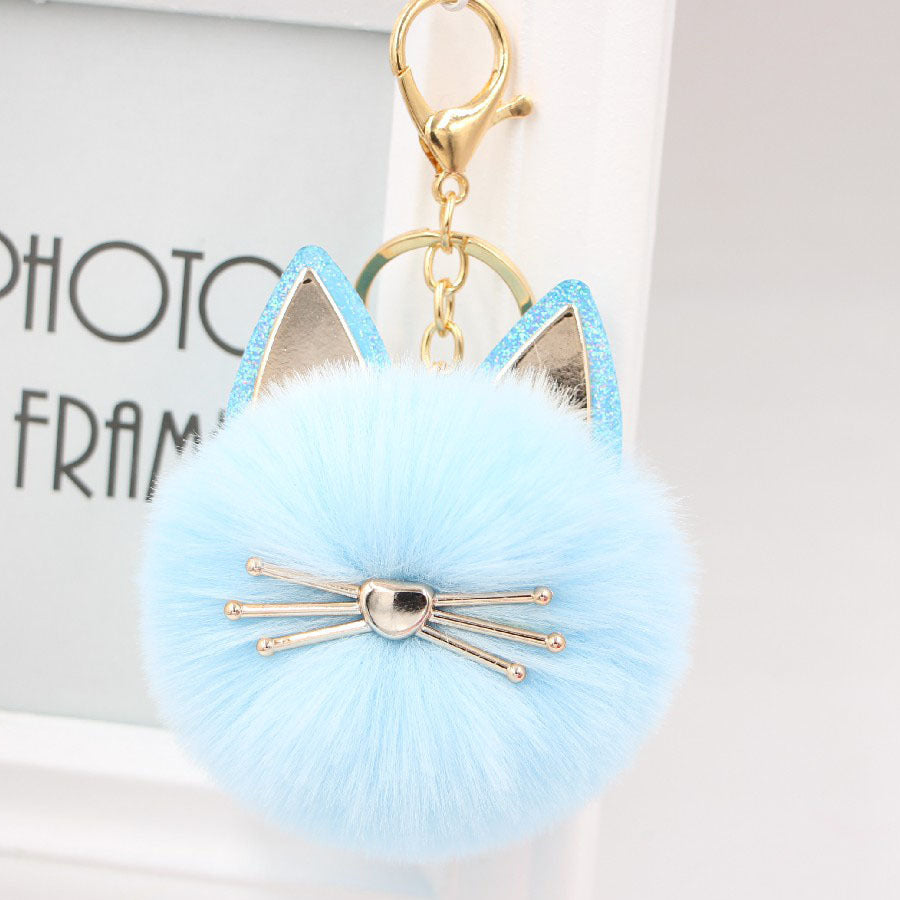 Wholesale Artificial Fur Cat Fur Ball Key Chain