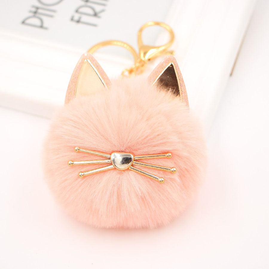 Wholesale Artificial Fur Cat Fur Ball Key Chain