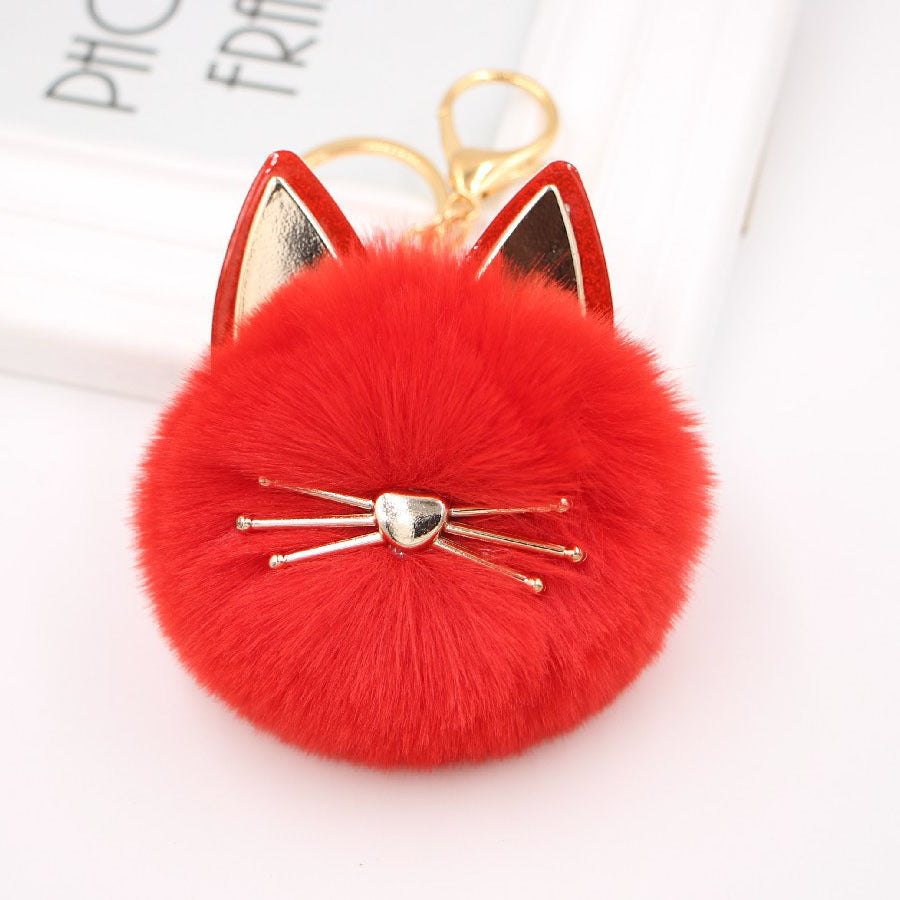 Wholesale Artificial Fur Cat Fur Ball Key Chain