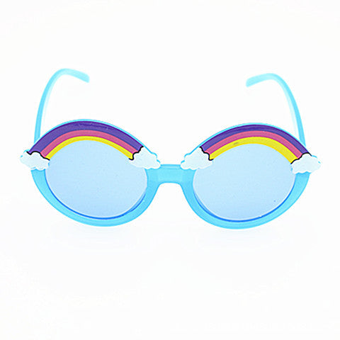 Wholesale PC Rainbow Cartoon Round Frame Kids Sunglasses