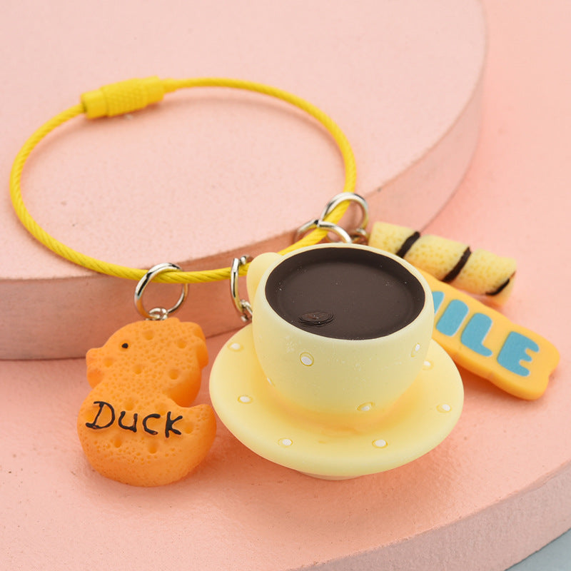 Wholesale Coffee Cup Resin Keychains