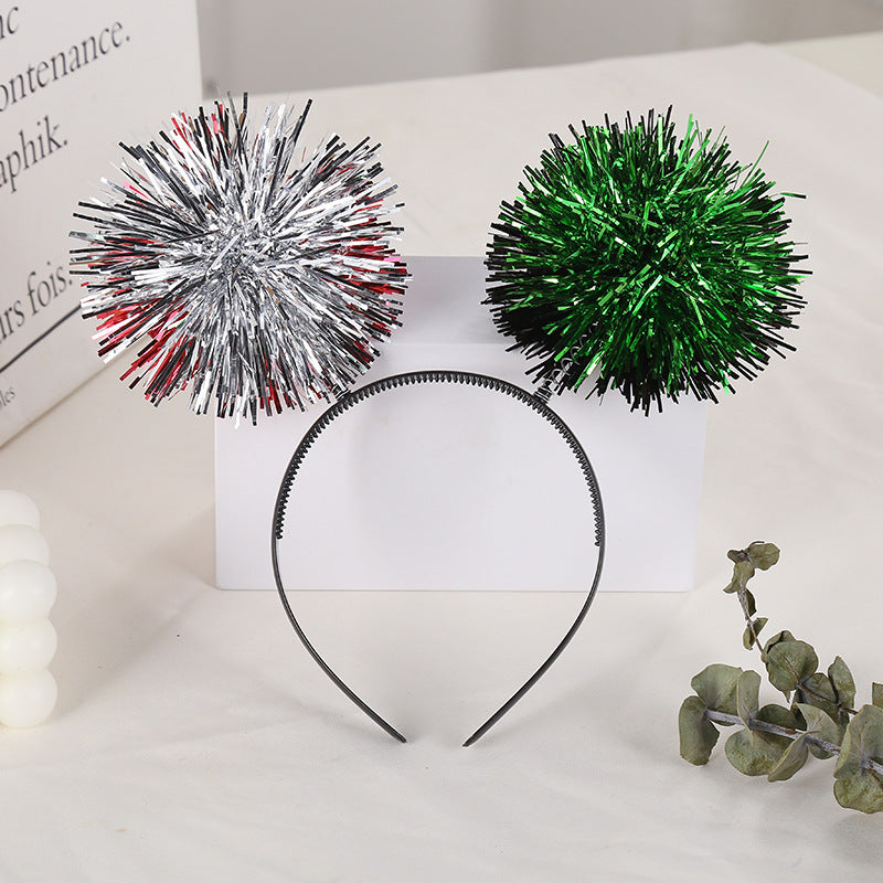 Venda al por mayor del partido de la bola de pelo del laser de la seda brillante colorida