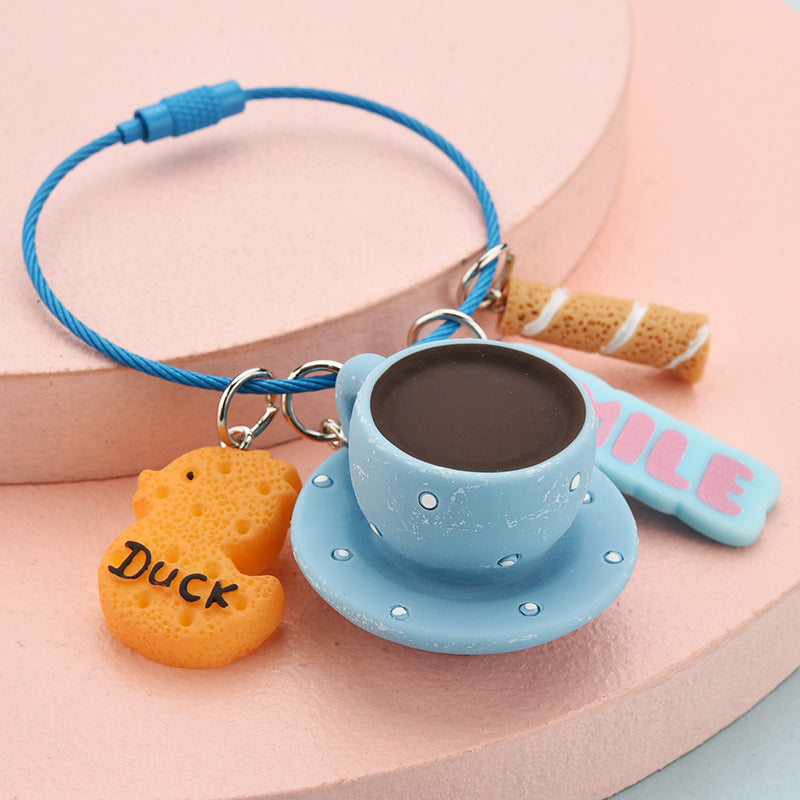 Wholesale Coffee Cup Resin Keychains