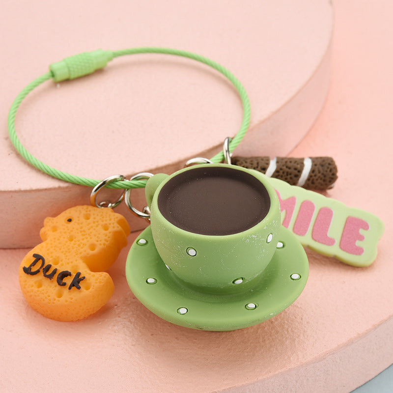 Wholesale Coffee Cup Resin Keychains