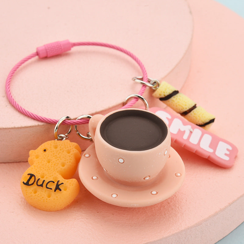 Wholesale Coffee Cup Resin Keychains