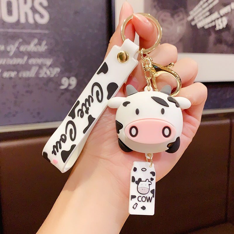 Venta al por mayor Llavero creativo de vaca de PVC