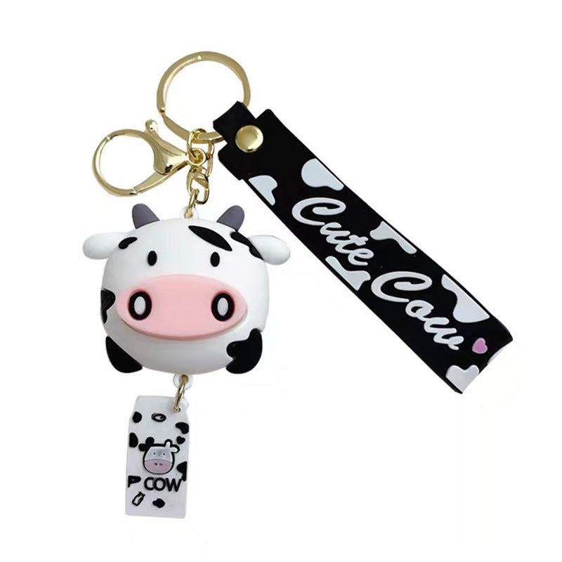 Venta al por mayor Llavero creativo de vaca de PVC