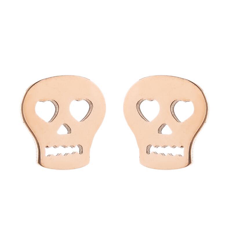 Wholesale Stainless Steel Skull Ear Studs