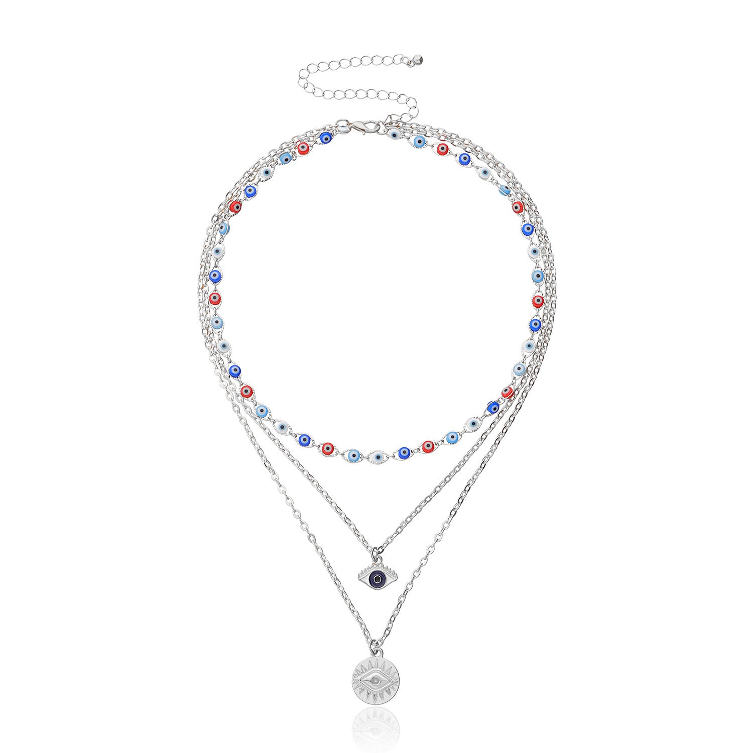 Wholesale Multilayer Devil Eye Alloy Necklace