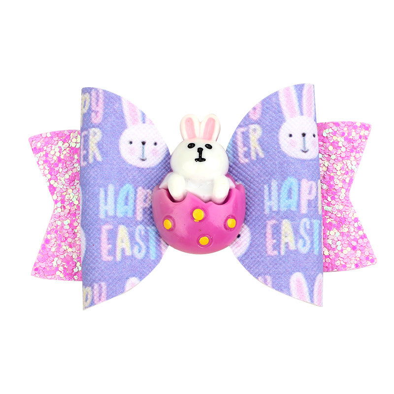 Wholesale Easter Eggs Cloth Hair Clips