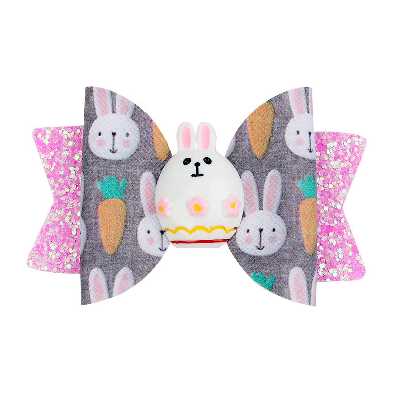 Wholesale Easter Eggs Cloth Hair Clips