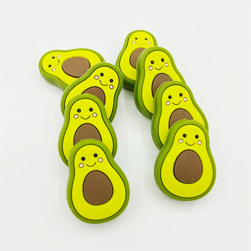 Venta al por mayor 18×24MM Aguacate DIY Cuentas de Silicona 10pcs