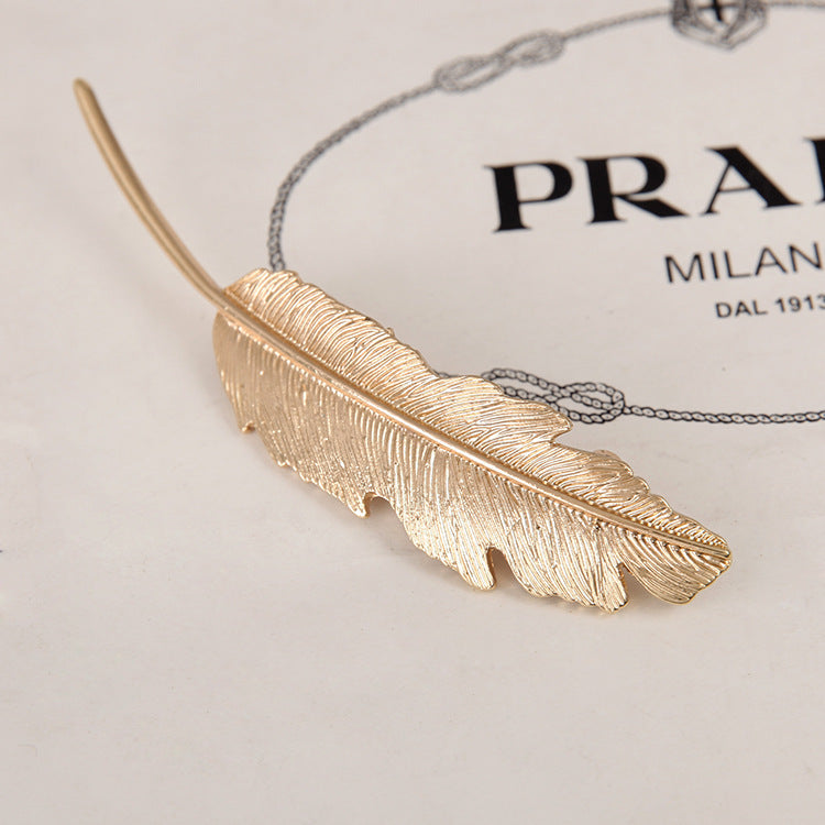 Wholesale Starfish Shell Hair Clip Leaf Feather Spring Alloy Hair Clip