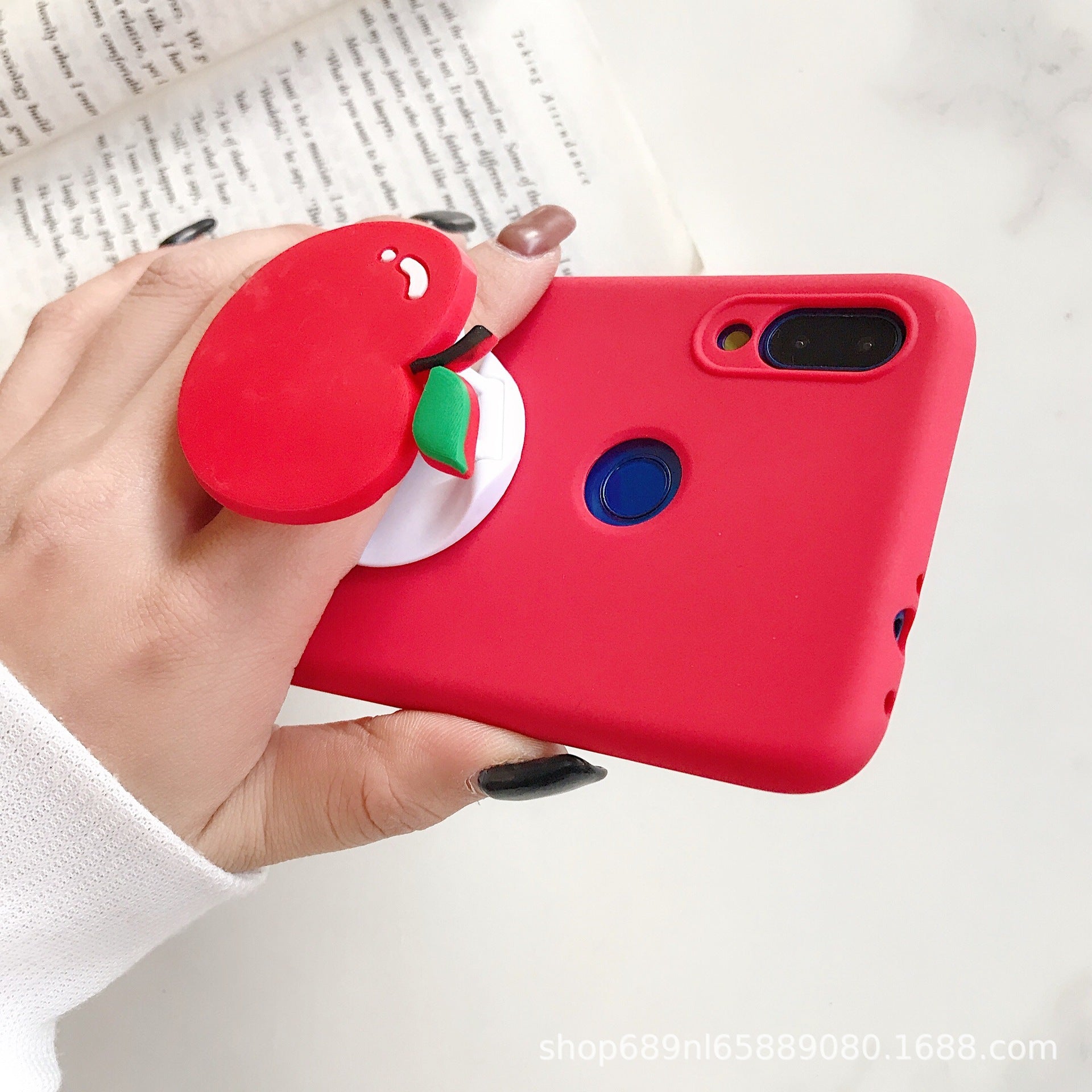 Soporte plegable para teléfono móvil de silicona de frutas al por mayor