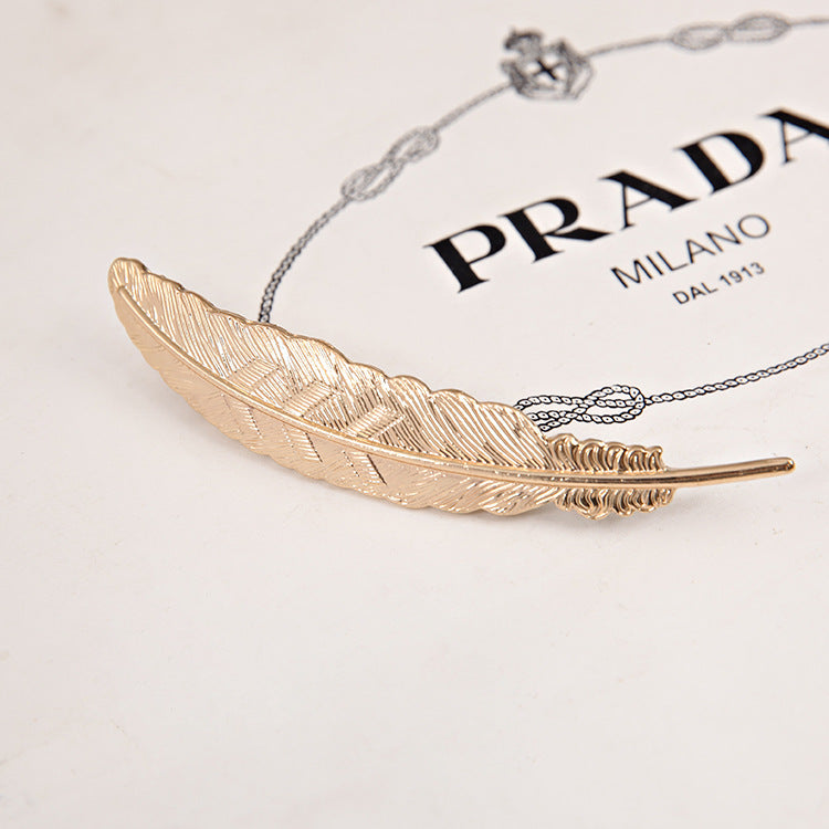 Wholesale Starfish Shell Hair Clip Leaf Feather Spring Alloy Hair Clip